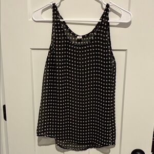 Sheer Black & White Dot Tank - S